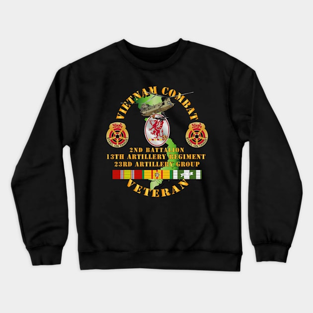 Vietnam Combat Vet - 2nd Bn 13th Artillery - VN  SVC Crewneck Sweatshirt by twix123844